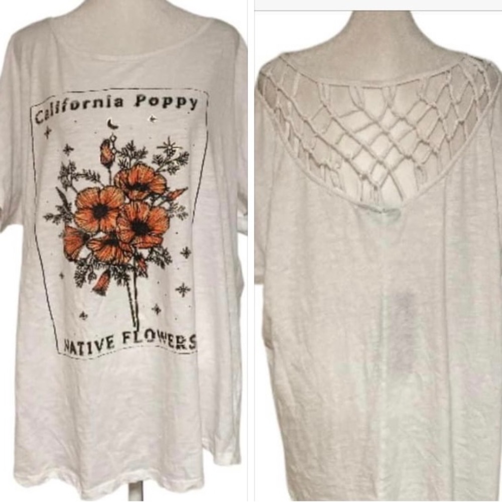 NWT Joei & I California Poppy Blouse Plus Size Size 2X